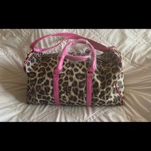 Adorable Leopard pattern Tote with Pink Accents